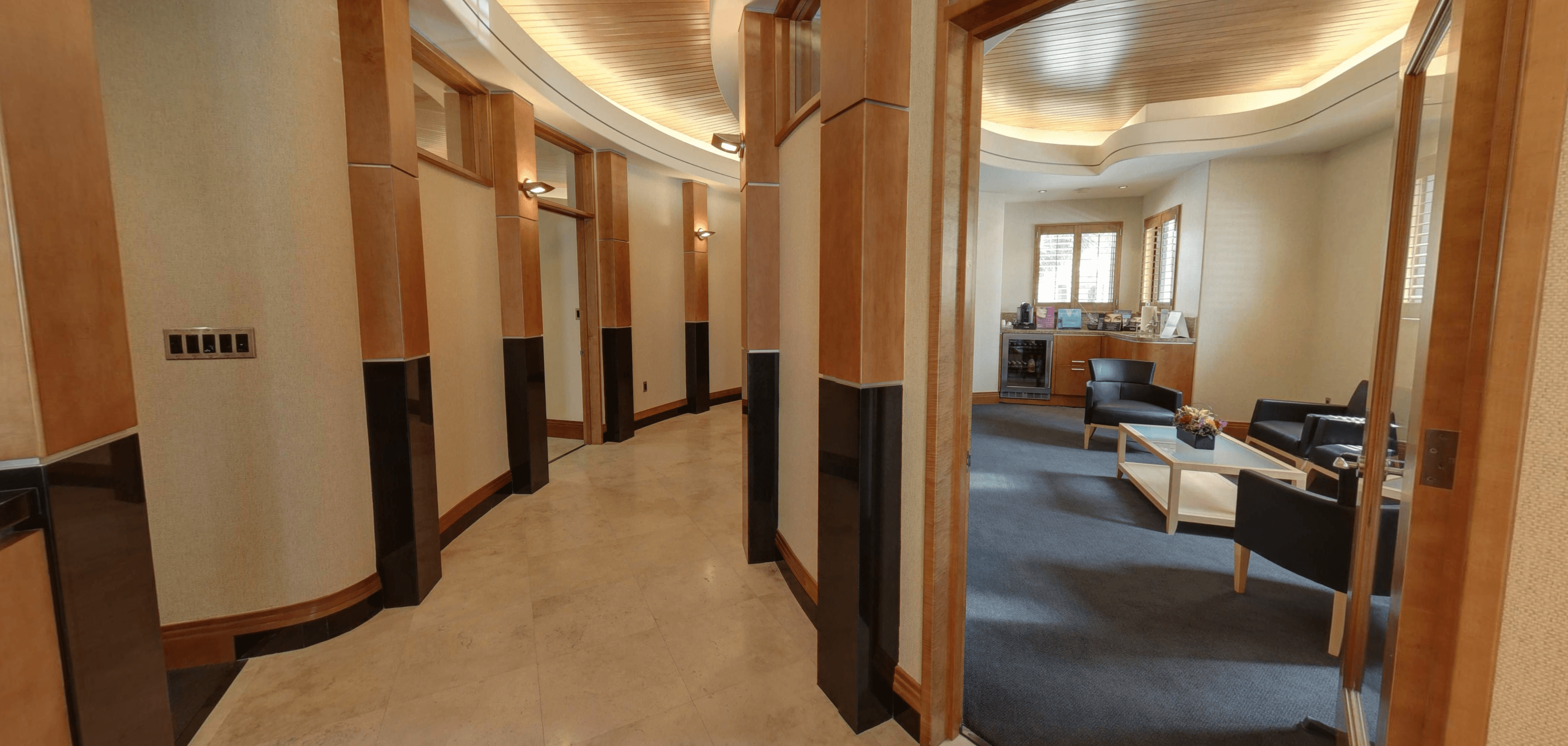 Hallway and patient lounge
