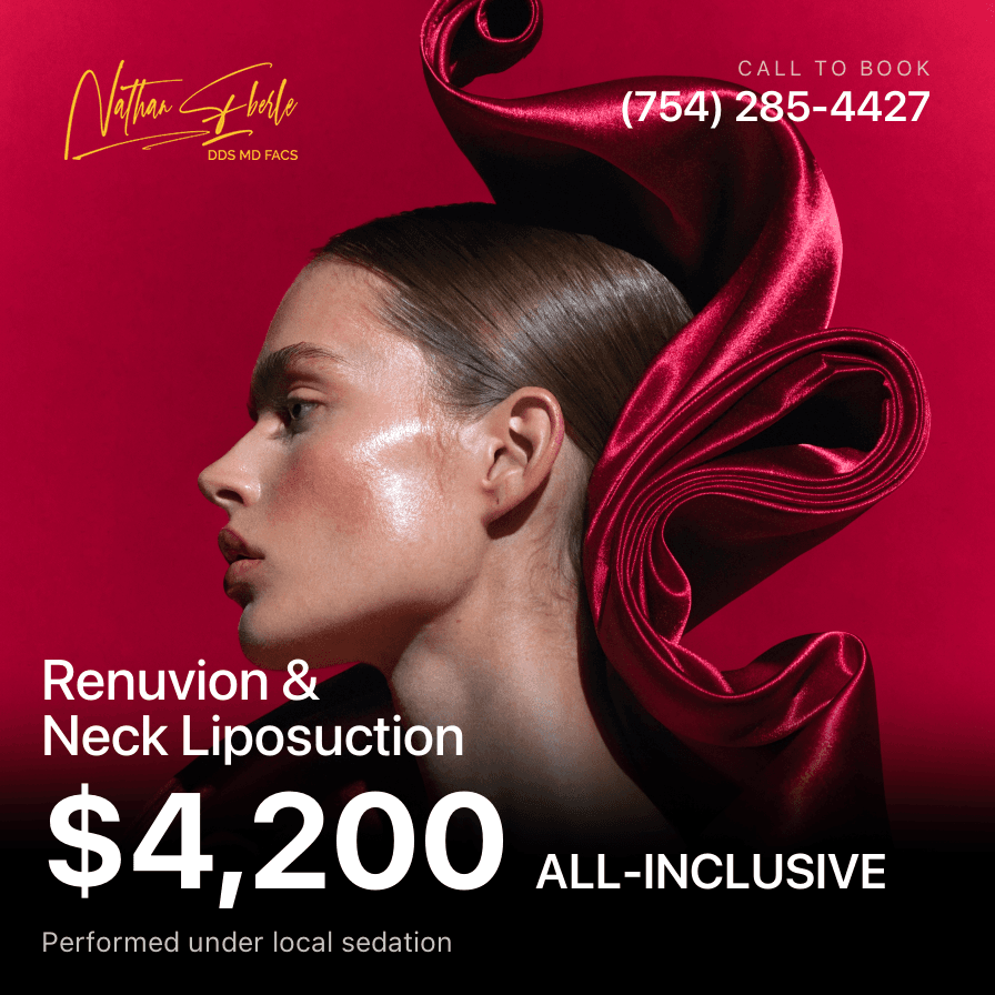 Renuvion and neck liposuction special, $4,200 all-inclusive under local sedation at Weston Center for Plastic Surgery